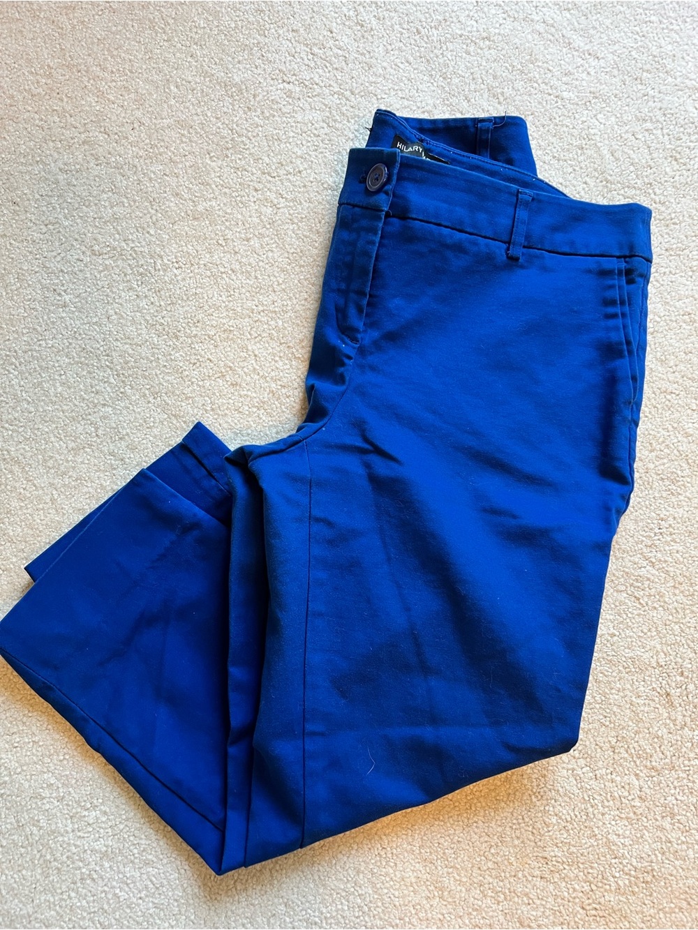 Hilary Radley Royal Blue Cropped Chino Pants